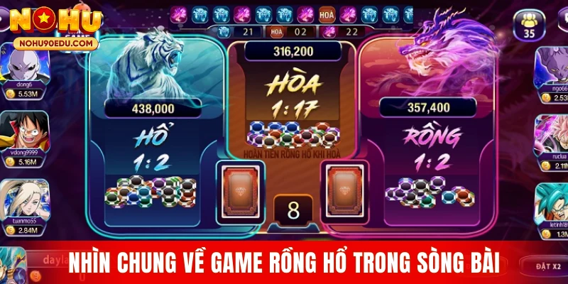 Nhìn chung về game rồng hổ trong sòng bài
