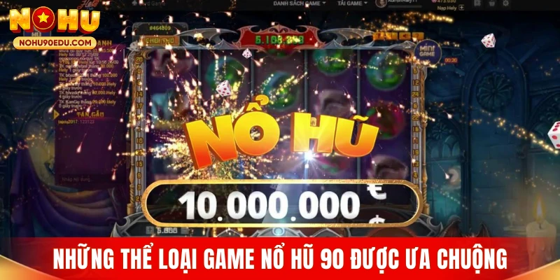 Những thể loại game nổ hũ 90 được ưa chuộng